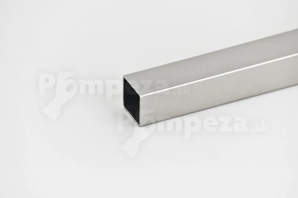 Galvanizovaná tyč Quatro 20x20 mm farba Satin nikel 140 cm