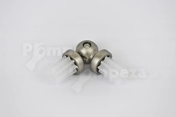 Kĺbik spoj tyčí Ø 19 mm odtieň Satin nikel