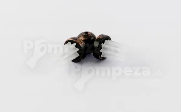 Patinovaný kĺbik spoj k tyčí Ø 25 mm odtieň Čierno-medená