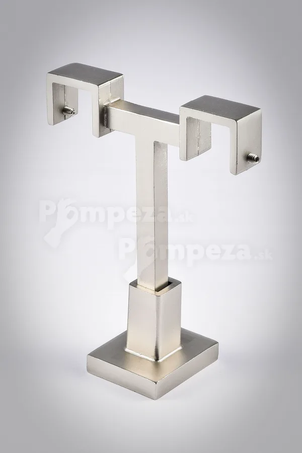Galvanizovaný držiak Quatro dvojtyčový do stropu Satin nikel