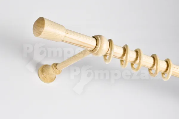 Drevená koncovka odtieň Buk na tyč Ø 28 mm Modern