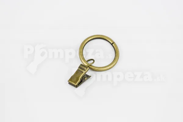 Kovový krúžok + štipec Ø 16/19 mm Antická zlatá