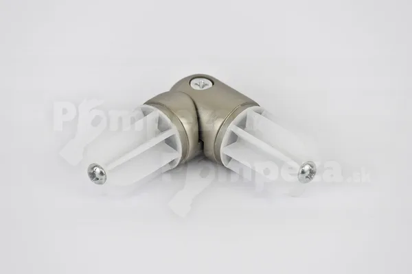 Kĺbik spoj tyčí Ø 25 mm odtieň Satin nikel